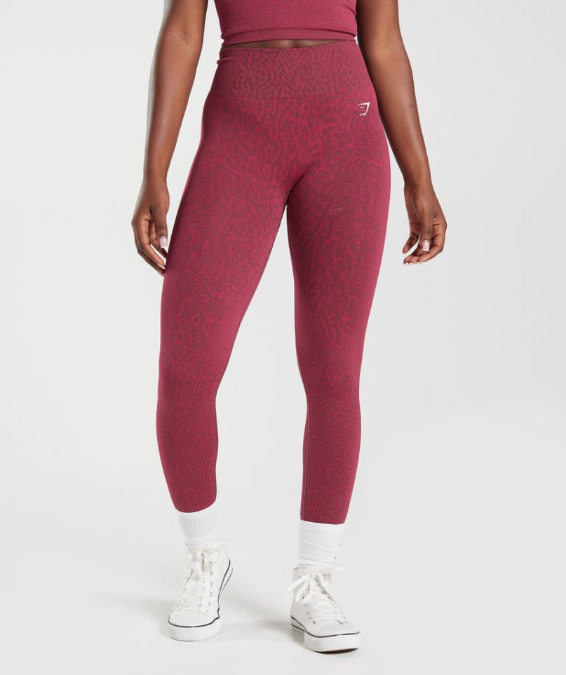 Legginsy Gymshark Adapt Animal Seamless Damskie Czerwone | PL 591YKC